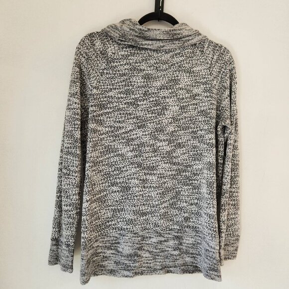 Lou & Grey Slouchy Grey Turtleneck Sweater Cotton Blend Cozy Women's L - Picture 2 of 7